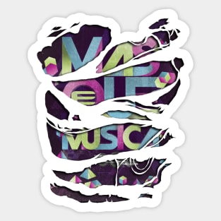 We carry music and more, fun, passion, party. Sticker